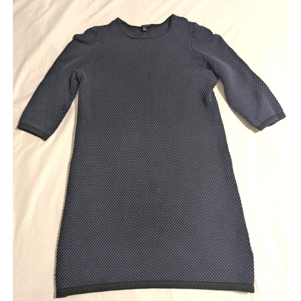 COS Raised Knit Sweater Dress‎ Size Small - Navy Blue Black Color